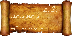 Léva Sára névjegykártya