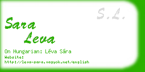 sara leva business card